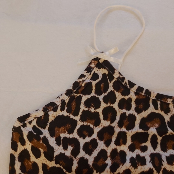 050. Leopard Print Crop Spaghetti Straps Camisole  Size S - Picture 8 of 16